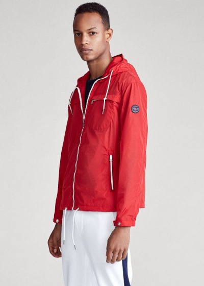 Chaquetas Polo Ralph Lauren Hombre Rojos - Packable Hooded - SHNJD8591